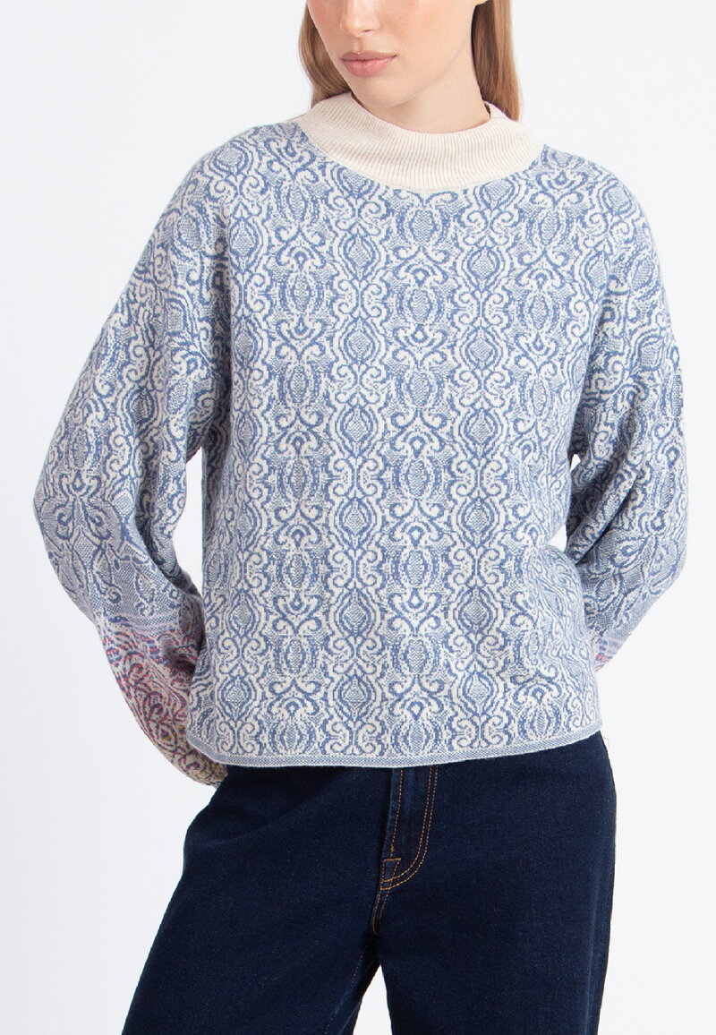 PULLOVER ORNAMENT PATTERN - OFF WHITE