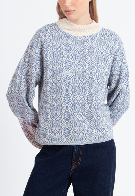 PULLOVER ORNAMENT PATTERN - OFF WHITE