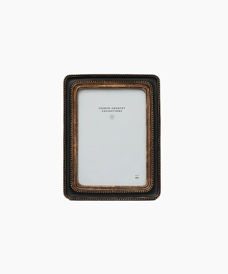 BEADED PHOTO FRAME BLACK - 5x7”