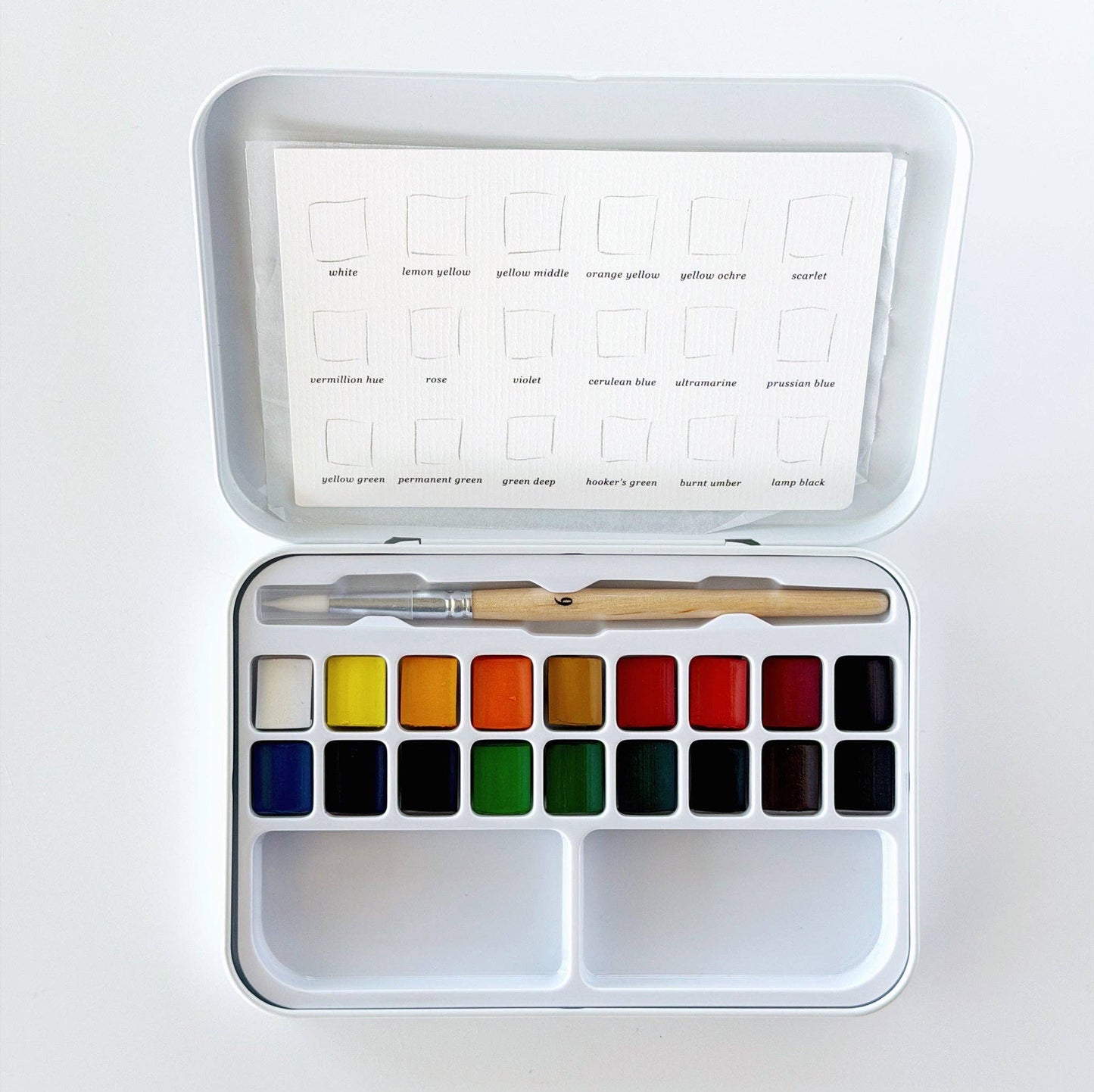 WATERCOLOUR PAINT SET - 18 COLOURS WITH BRUSH