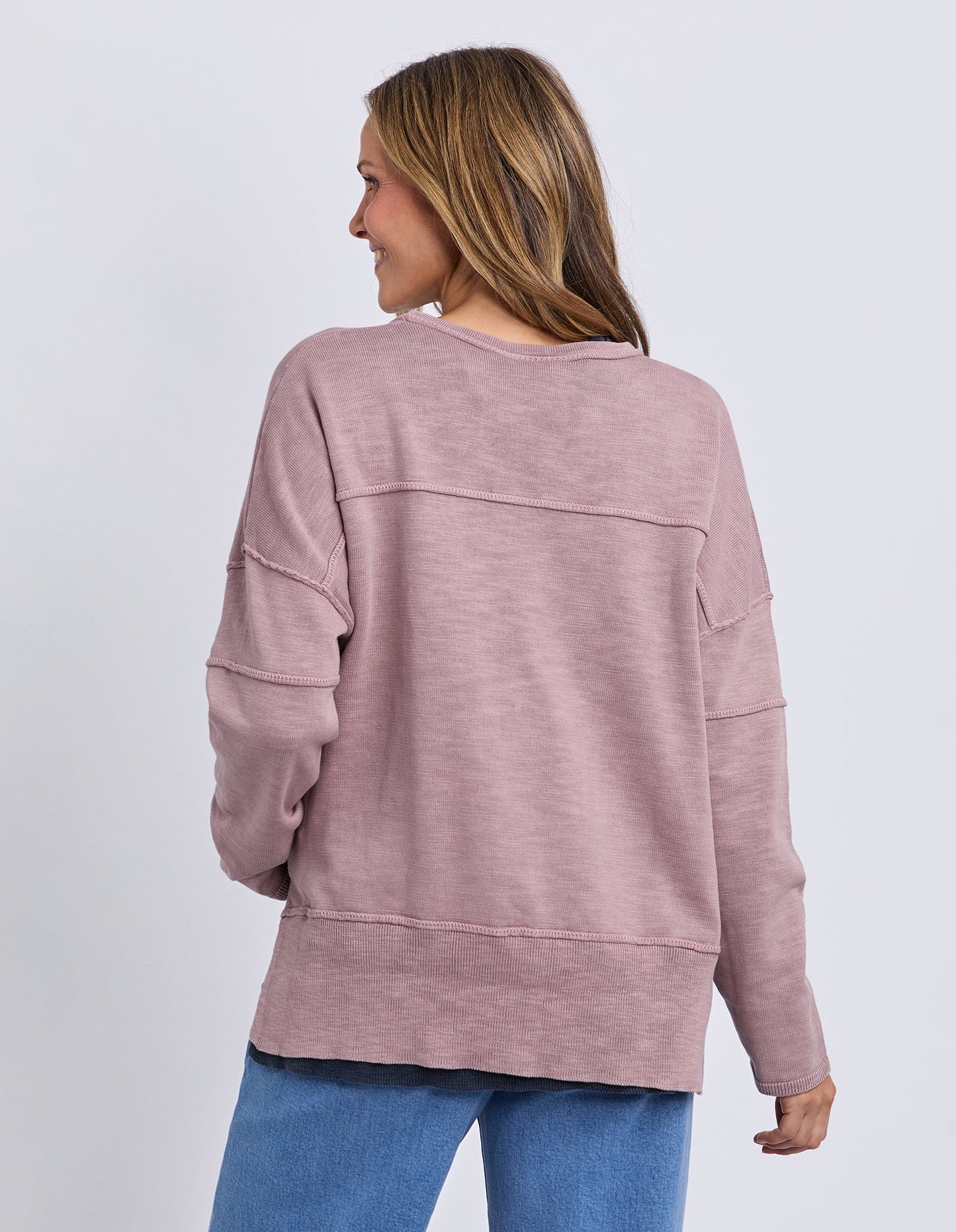 JAYNE THROW ON KNIT - DUSTY PINK