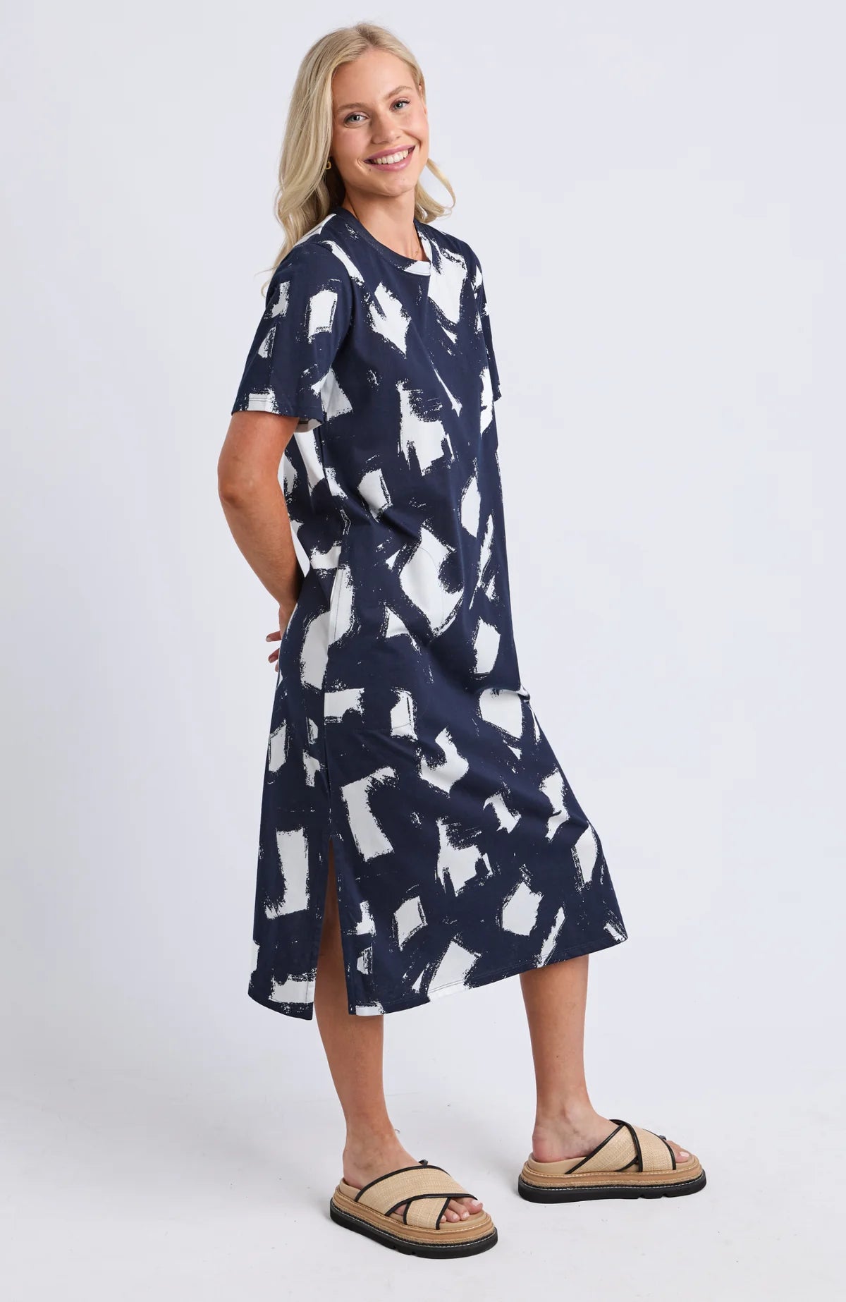 KLEE TEE DRESS - NAVY