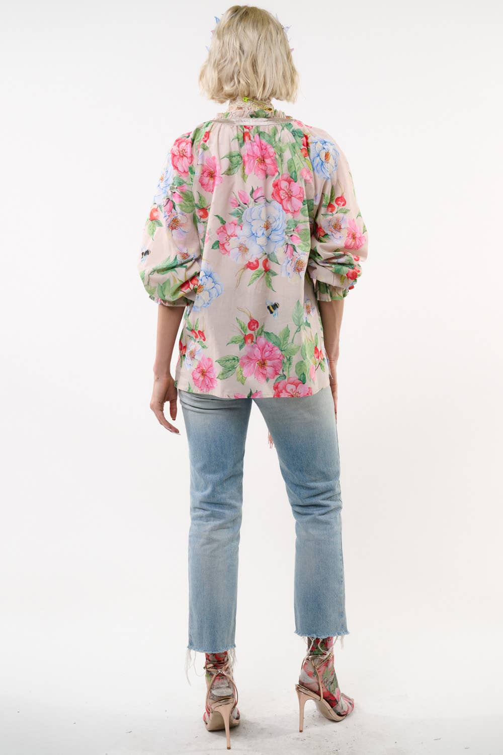LA VILLE ROSE BLOUSE - IVORY FLORAL