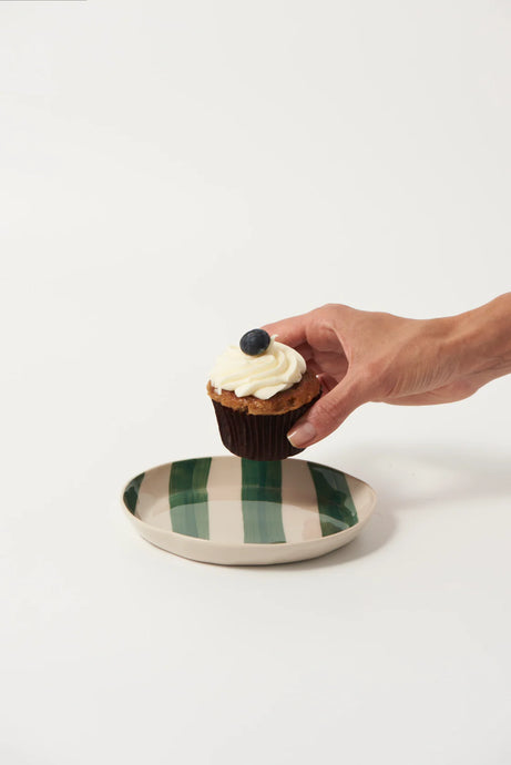 CABANA STRIPE PLATE - GREEN