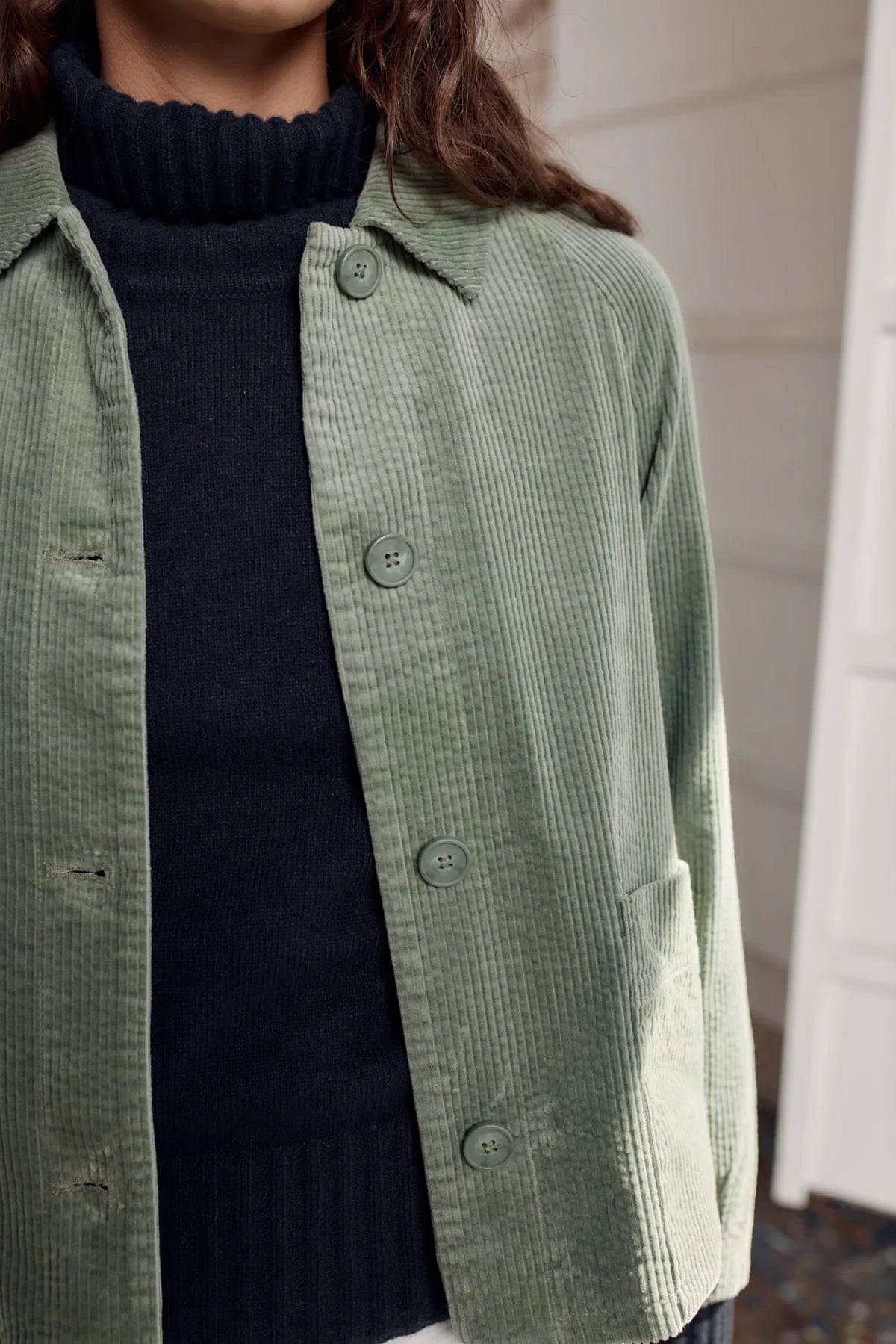 OCEAN MIST JACKET - DUSKY GREEN