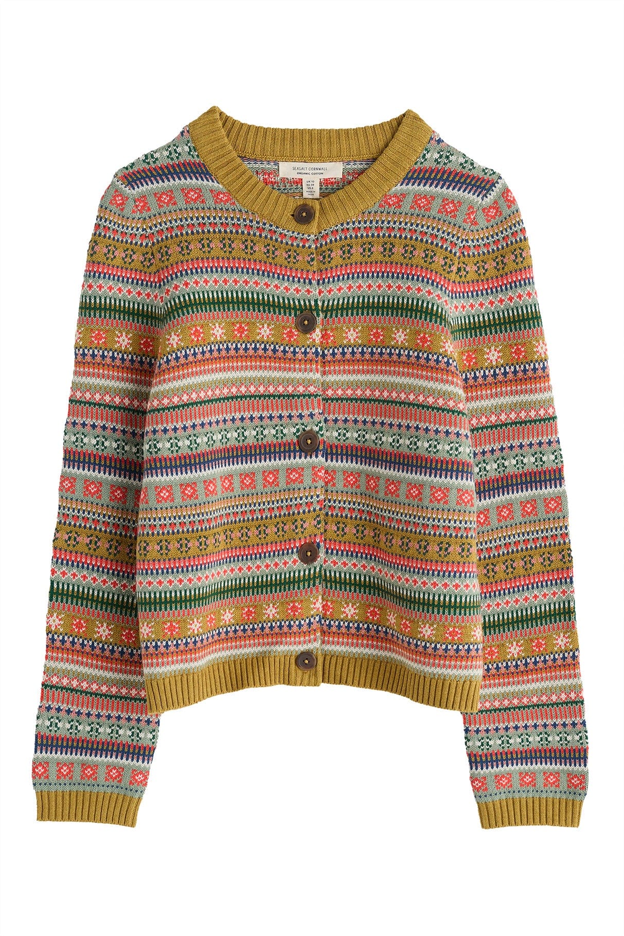 COVE COTTAGE CARDIGAN - CARVED RELIEF PEAR MULTI