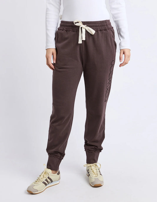 SIMPLIFIED TRACK PANT - COFFEE
