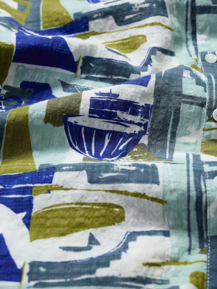 WREN FLUTTER SHIRT - WINDOWSCAPE SKETCH CHALK