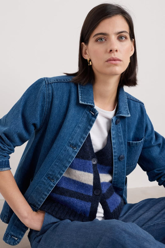 READING ROCKS JACKET II - MID WASH HIGH TWIST