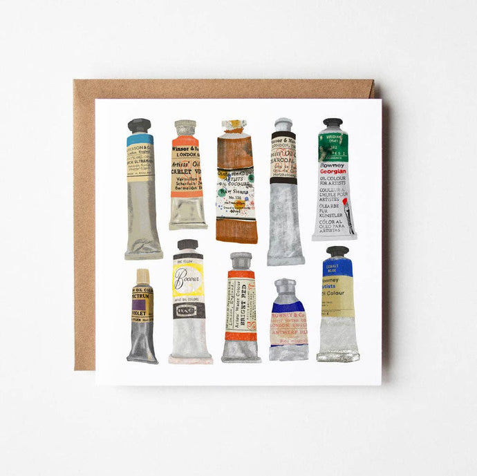 PAINTER’S PALETTE - BLANK GREETINGS CARD