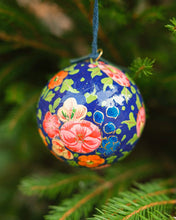 Load image into Gallery viewer, DARK BLUE BLOSSOMS BAUBLE