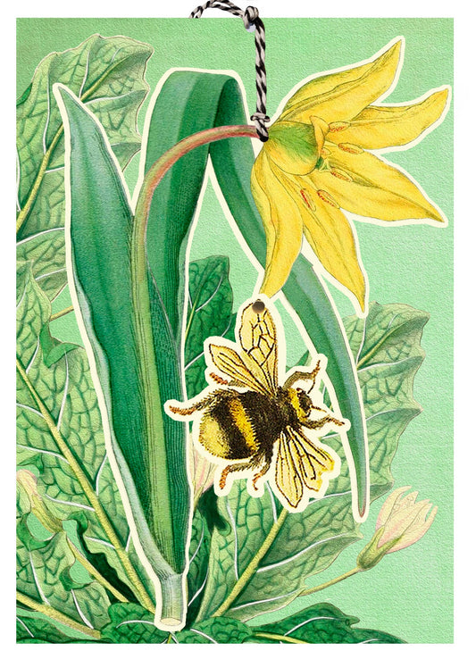 LARGE FANDANGLE GREETING CARD - BEE