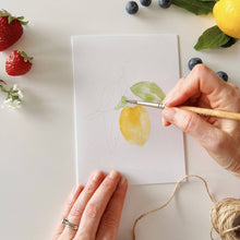 Load image into Gallery viewer, FRUIT PAINTABLE NOTECARDS