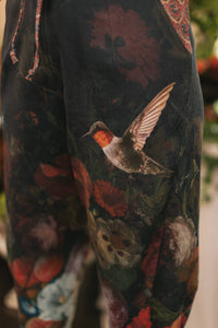 ARTISTS PANTS - FLIGHT OF FANCY HUMMINGBIRDS