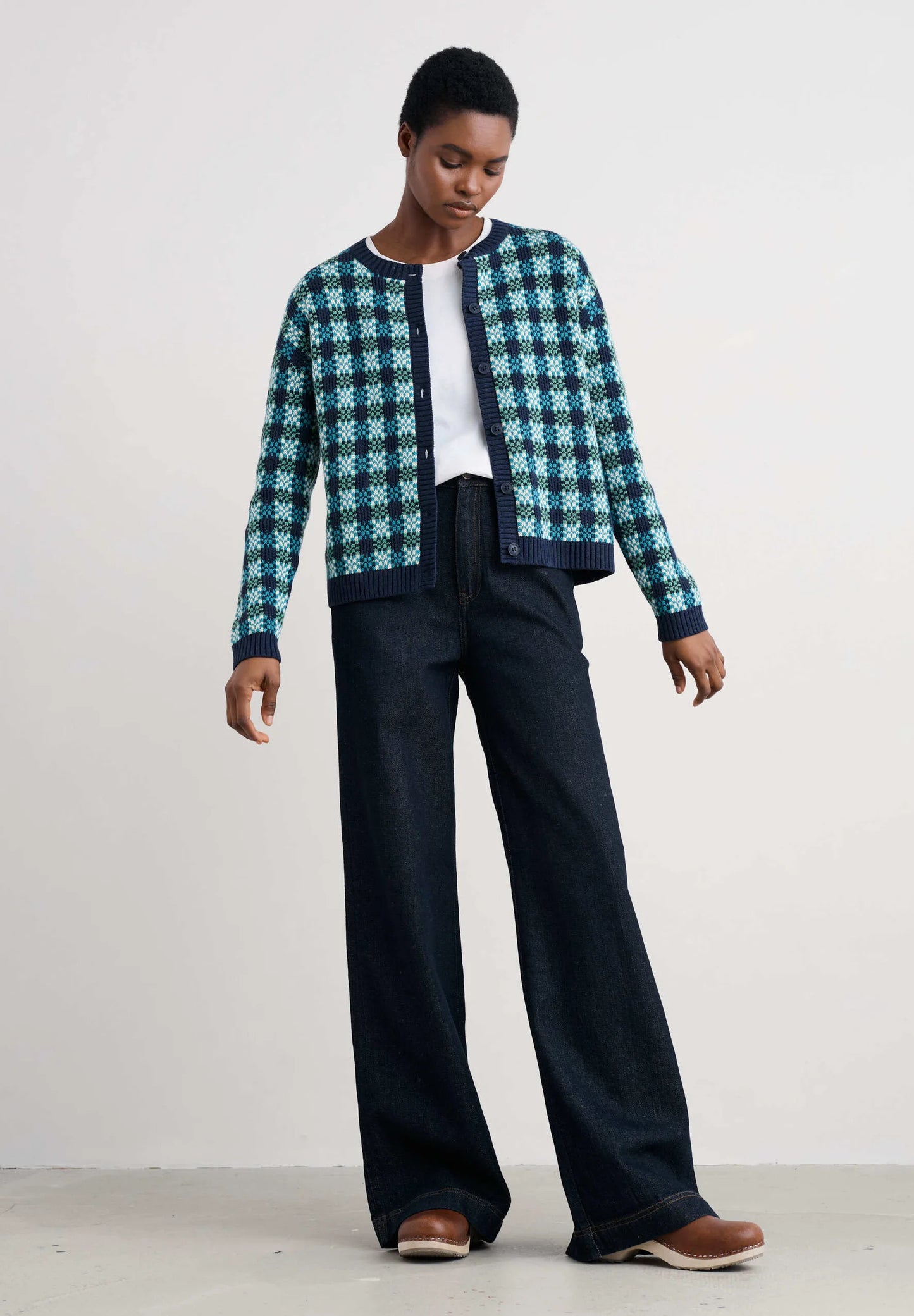 LENSA CARDIGAN - CIRCLET MARITIME EMULSION