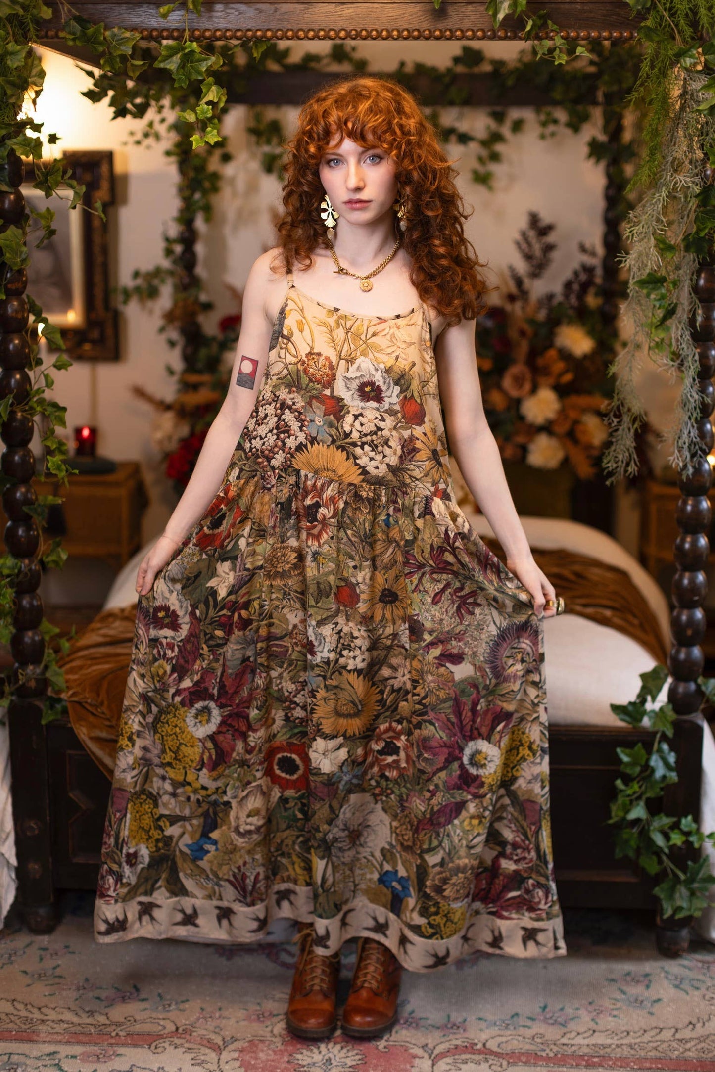 GOLDEN HOUR BOHÉME LONG MAXI SLIP DRESS