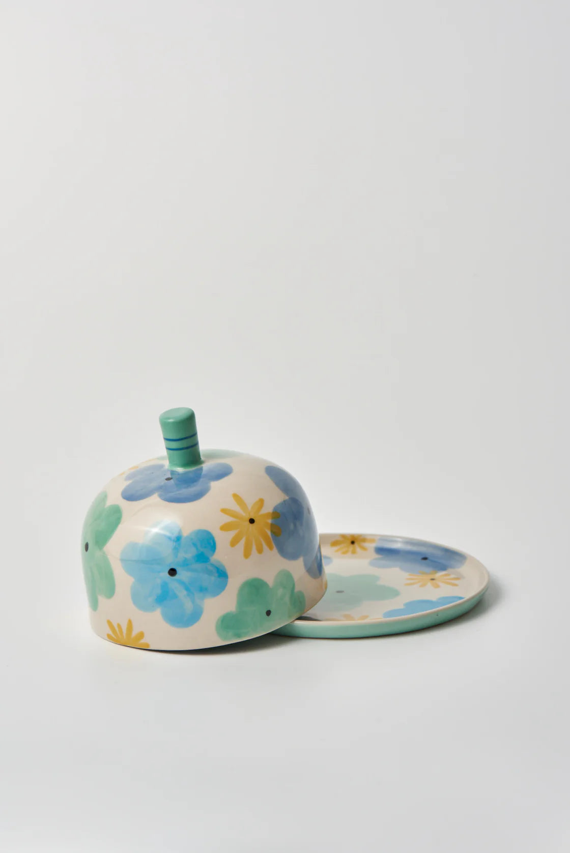 DITSY BUTTER DISH - BLUE