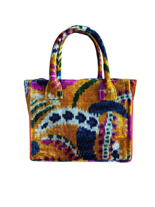 Silk Velvet Ikat Citi Bag