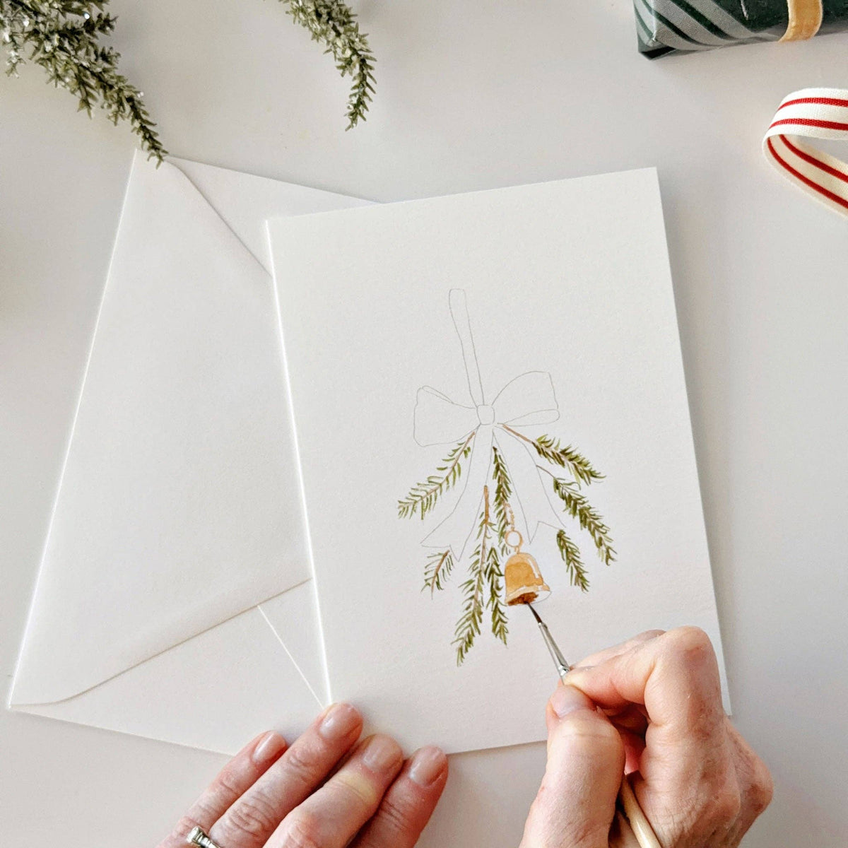 CLASSIC CHRISTMAS PAINTABLE NOTECARDS