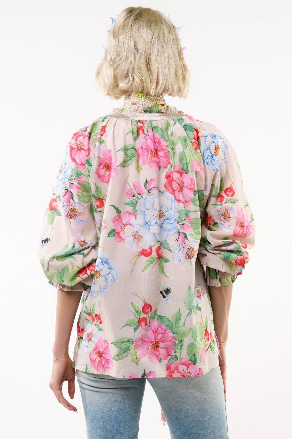LA VILLE ROSE BLOUSE - IVORY FLORAL