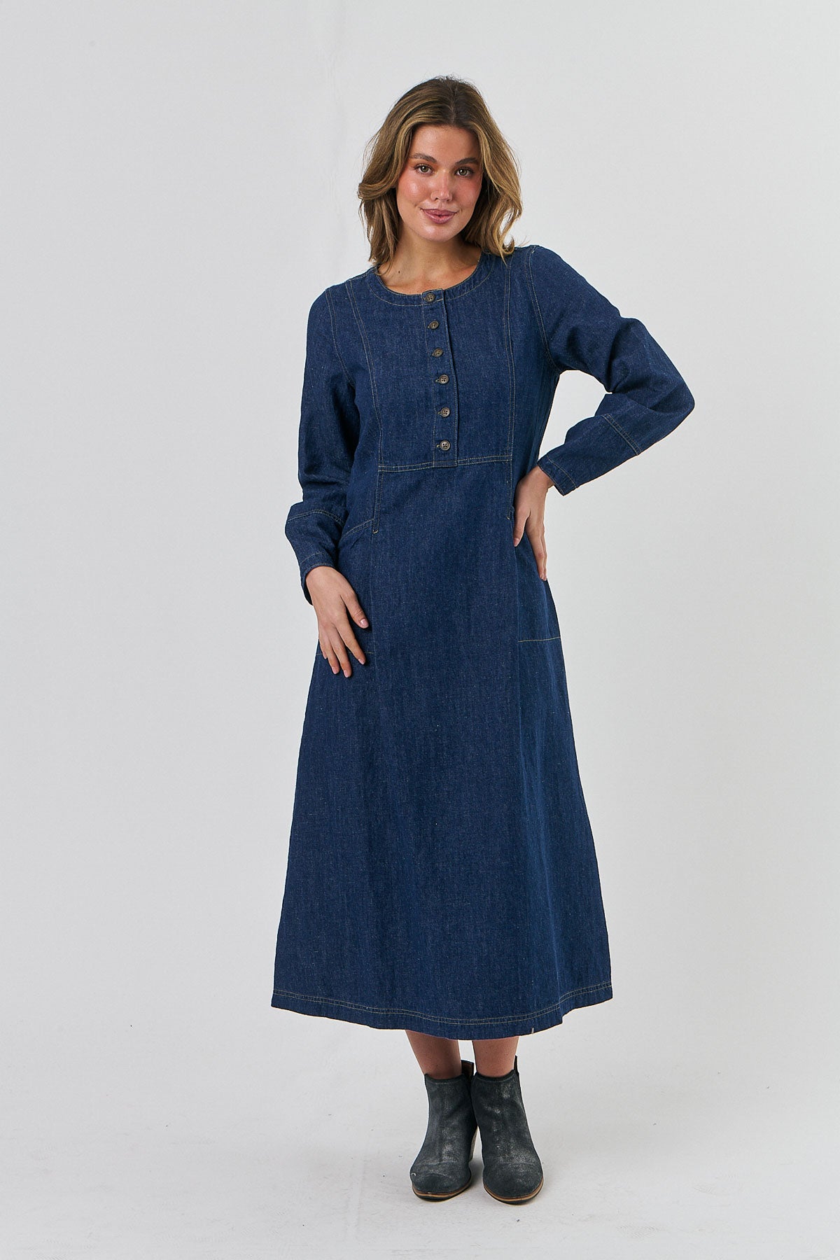 MAXI DRESS - DENIM