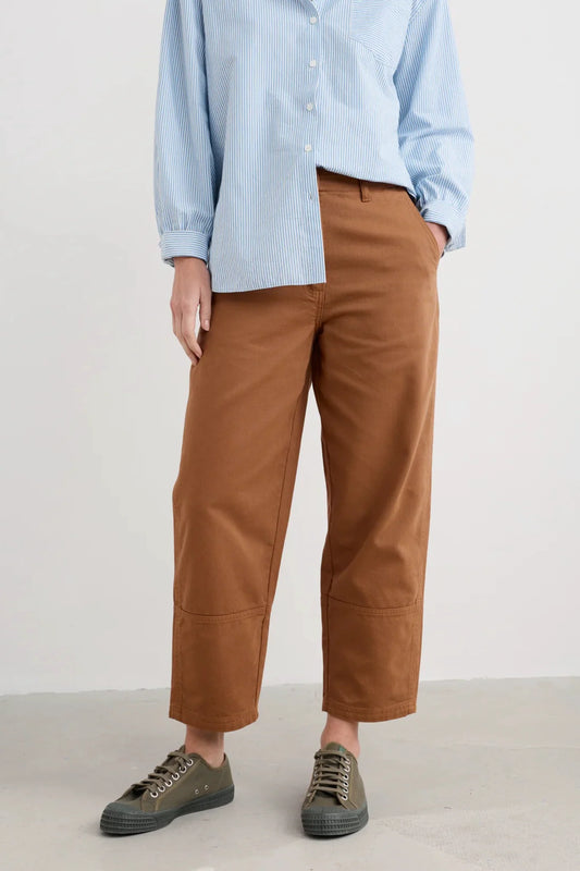 PAINTED FORMS TROUSER - DARK FLAX