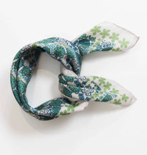 Load image into Gallery viewer, SILK MINI CARIBBEAN BLUE SCARF