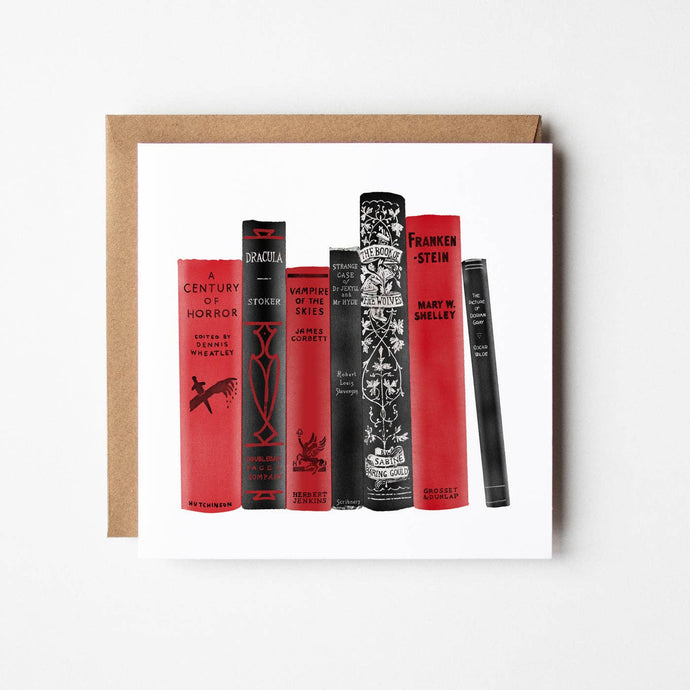 SPOOKY BOOKS - BLANK GREETINGS CARD
