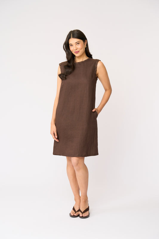 BRAIDY BUNCH DRESS - COCOA