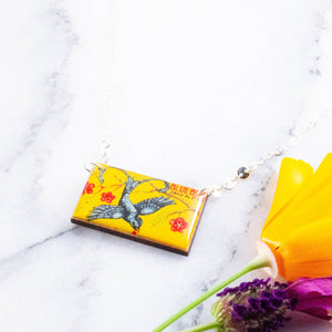 VINTAGE JAPANESE MATCHBOX ART NECKLACE