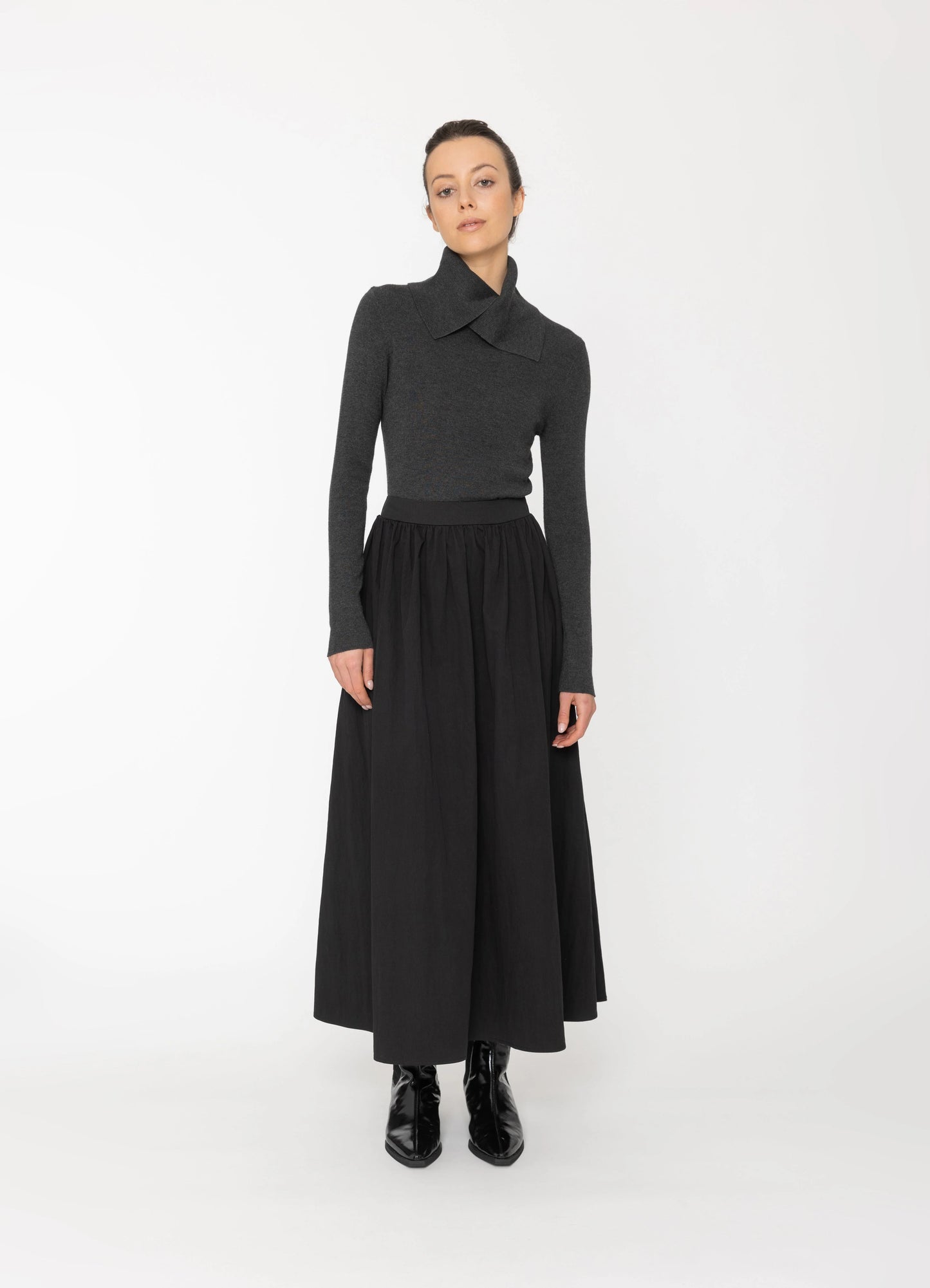 FAYE TOP - CHARCOAL