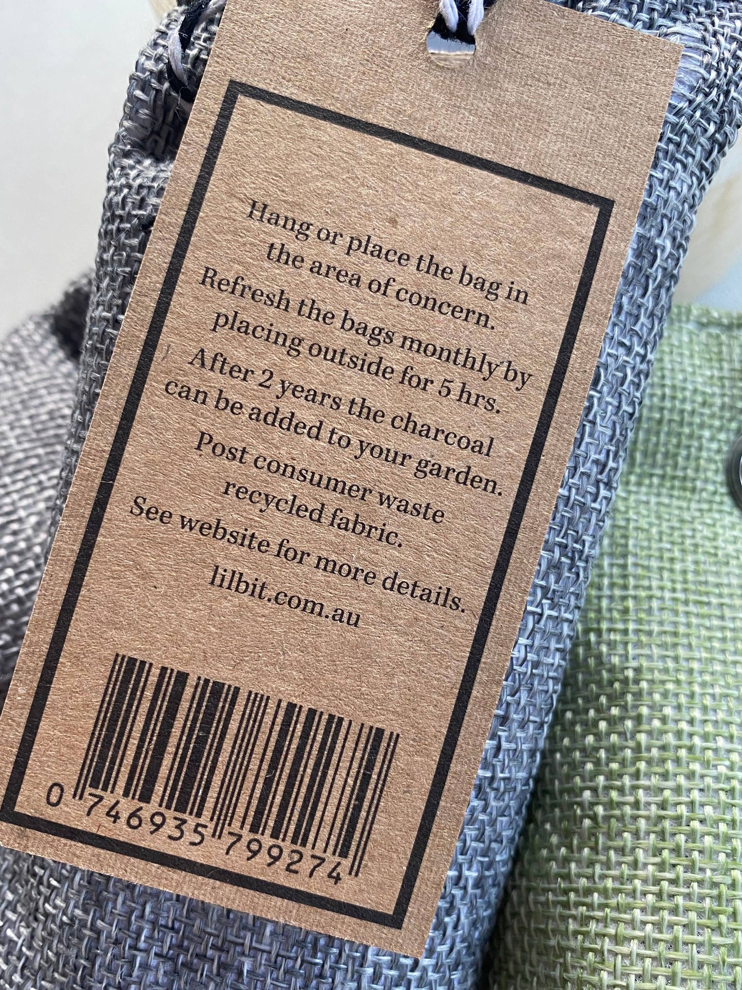 ACTIVATED BAMBOO CHARCOAL DEODORISER/MILDEW CONTROL BAGS