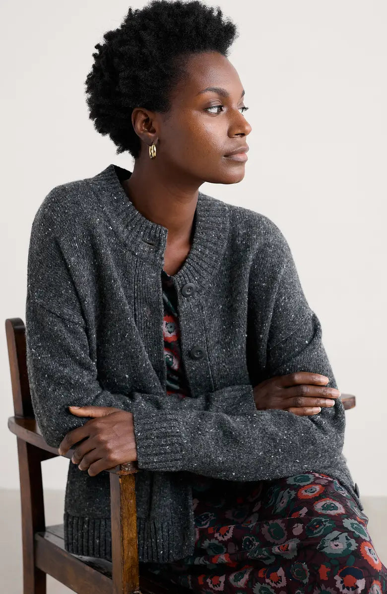 HARBOUR SANDS CARDIGAN - COAL