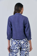 Load image into Gallery viewer, BLUEBERRY LINEN SHIRT JACKET