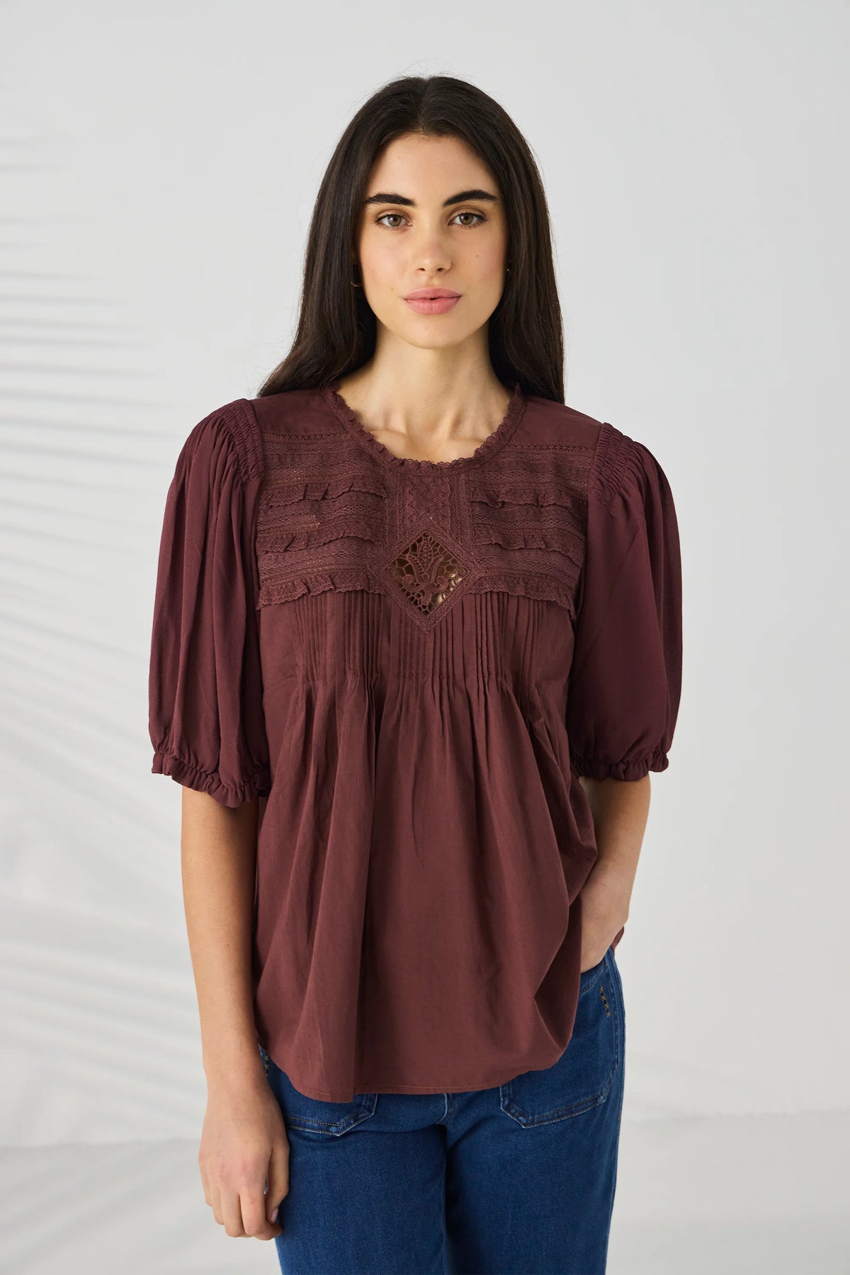 CHANTILLY TOP - BERRY