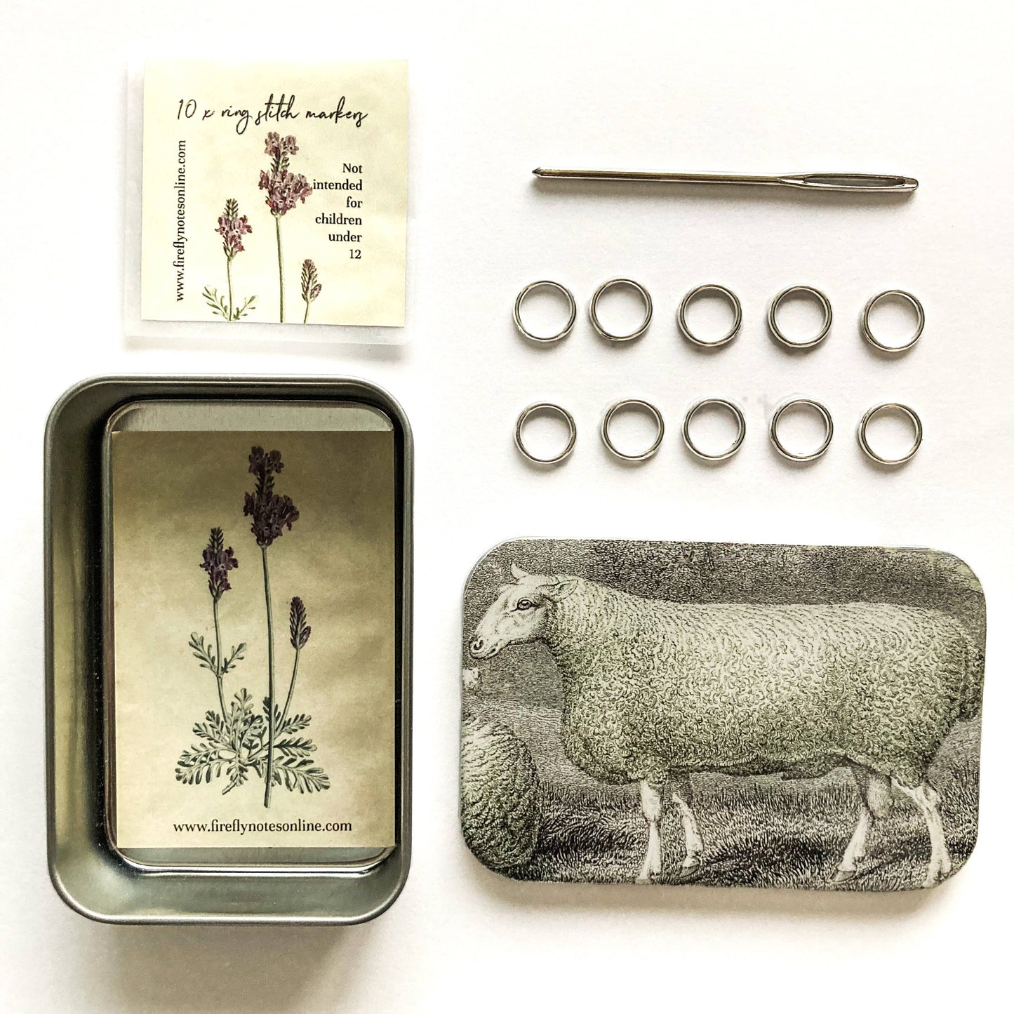 SHEEP KNITTING KIT TIN