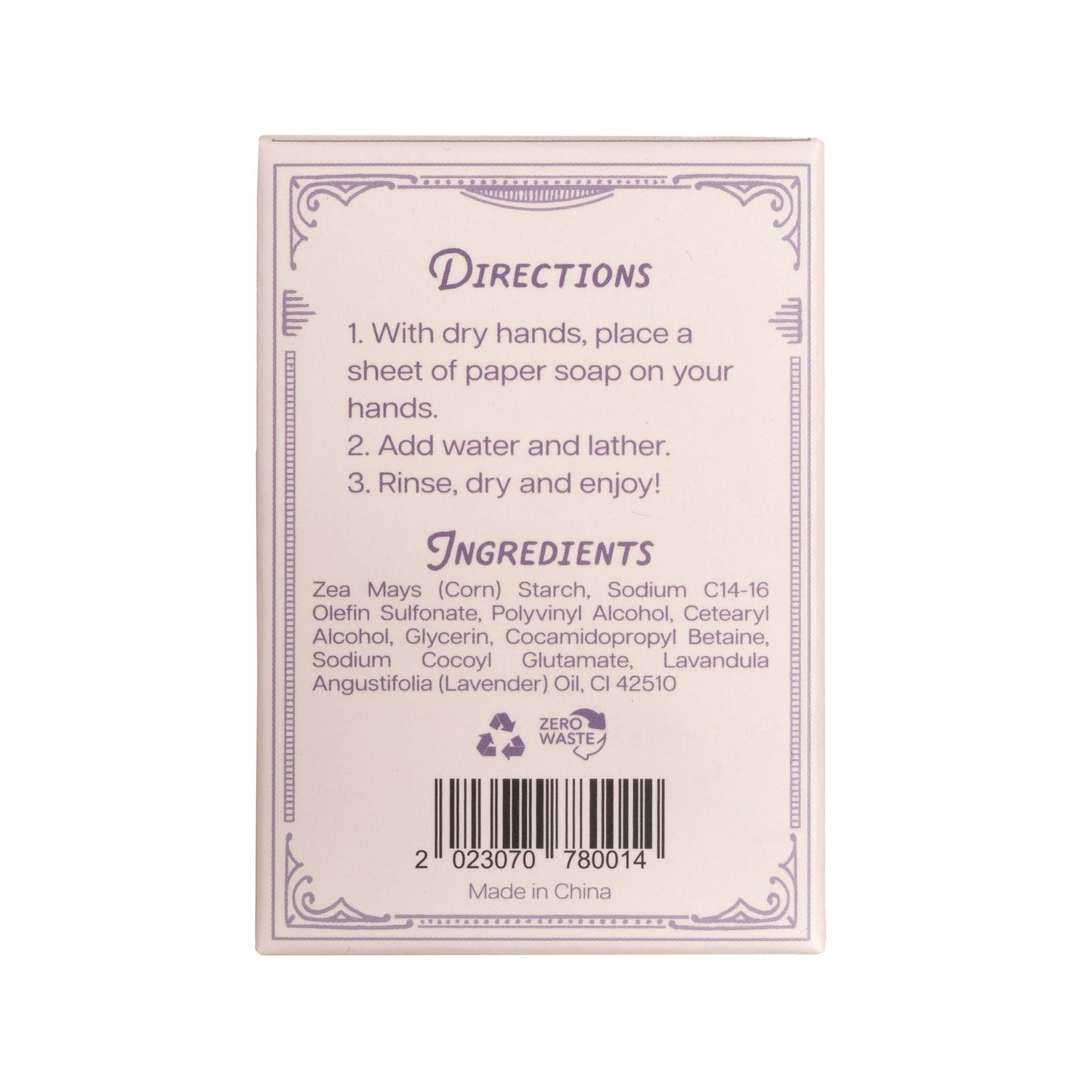 PAPER SOAP - LAVENDER