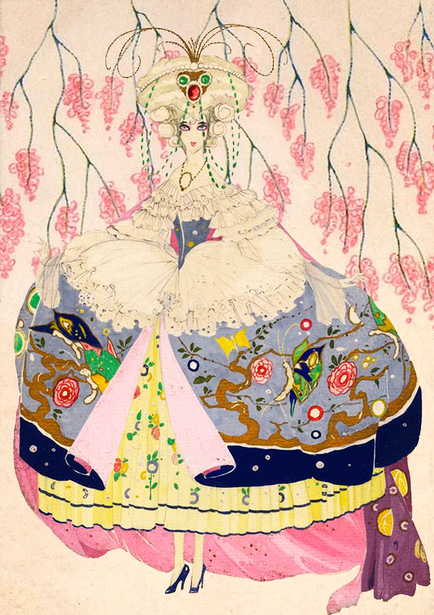 LARGE GREETING CARD - MADAME WISTERIA