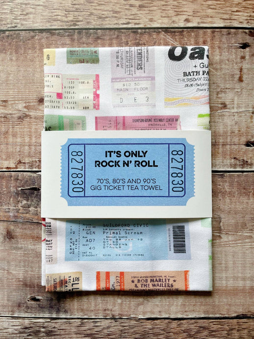 IT’S ONLY ROCK N’ ROLL TEA TOWEL