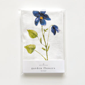 GARDEN FLOWERS TEA TOWEL