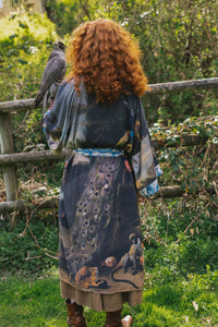 OPERA DUSTER COAT - WILD BEAUTY WITH PEACOCK