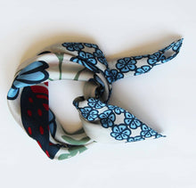 Load image into Gallery viewer, SILK MINI ALICE BLUE SCARF