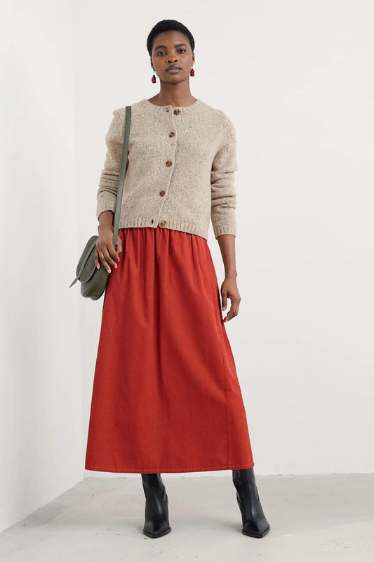 MEVAGISSEY SKIRT - DARK CINNAMON