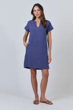 Load image into Gallery viewer, BLUEBERRY SHORT LINEN DRESS