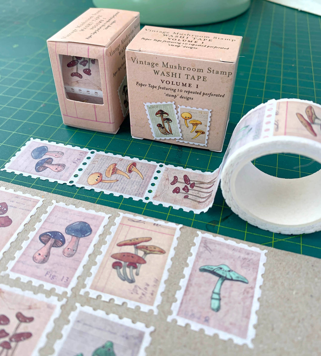 Vintage Mushroom Volume I - Stamp Washi Tape