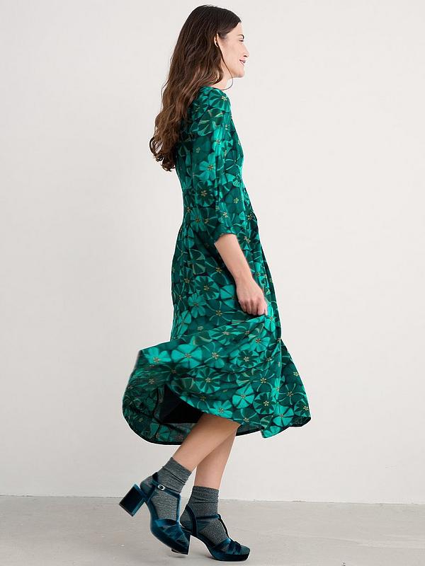 ETTA DRESS - HANDICRAFT FLOWERS ONYX