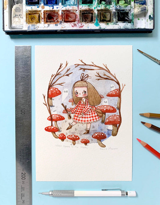 What Lurks in the Woods - A5 Print