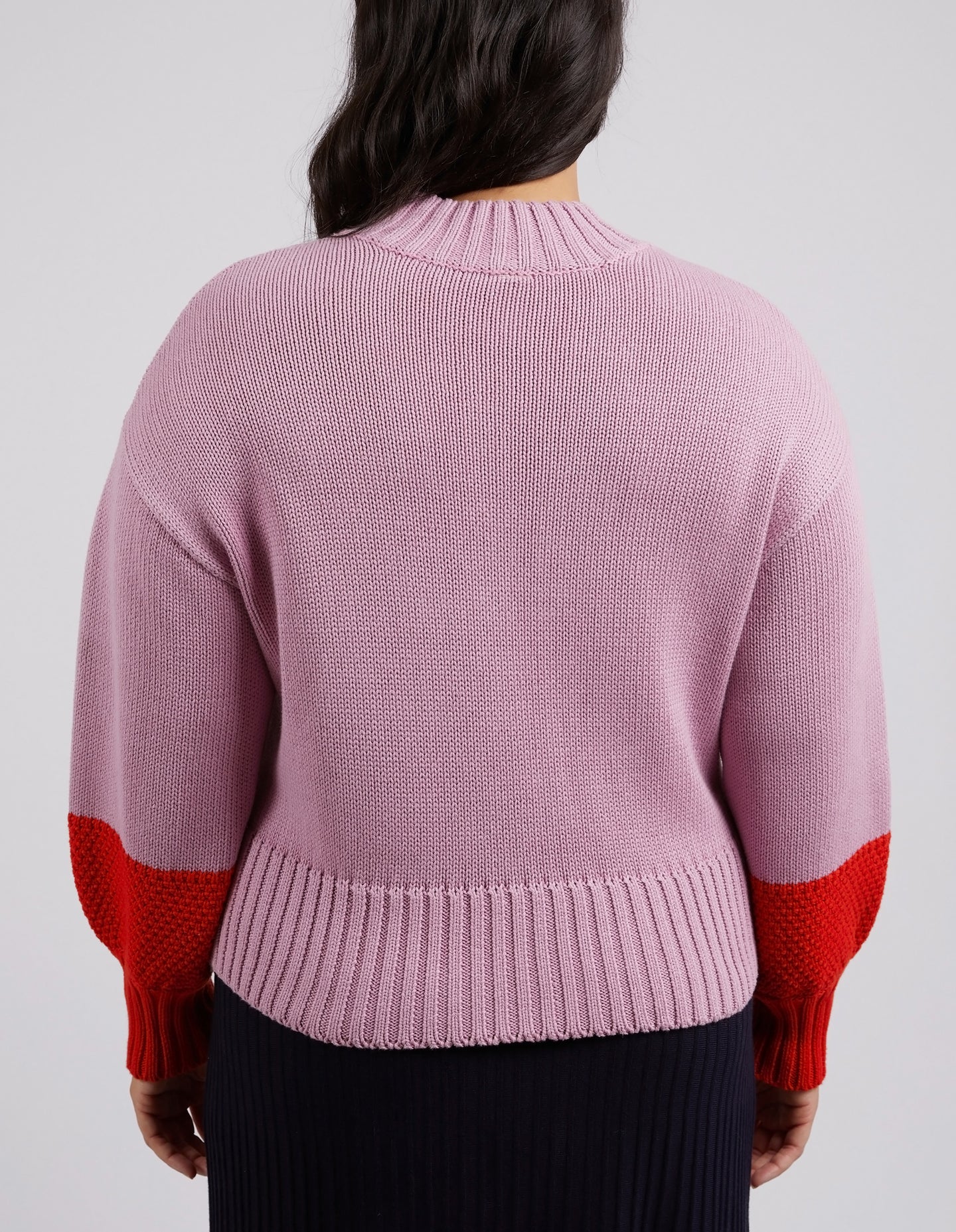 LOUIE MOCK NECK - PEONY PINK & TANGELLO