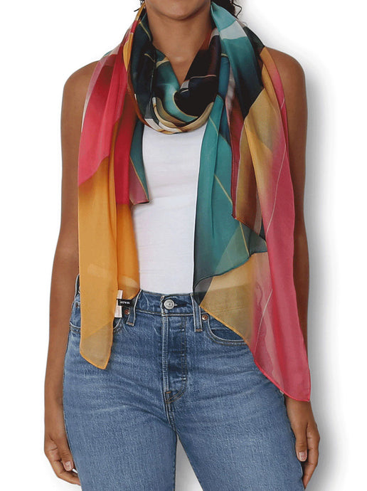 THE ARTIST’S LABEL SCARF - ABSTRACT FLOW