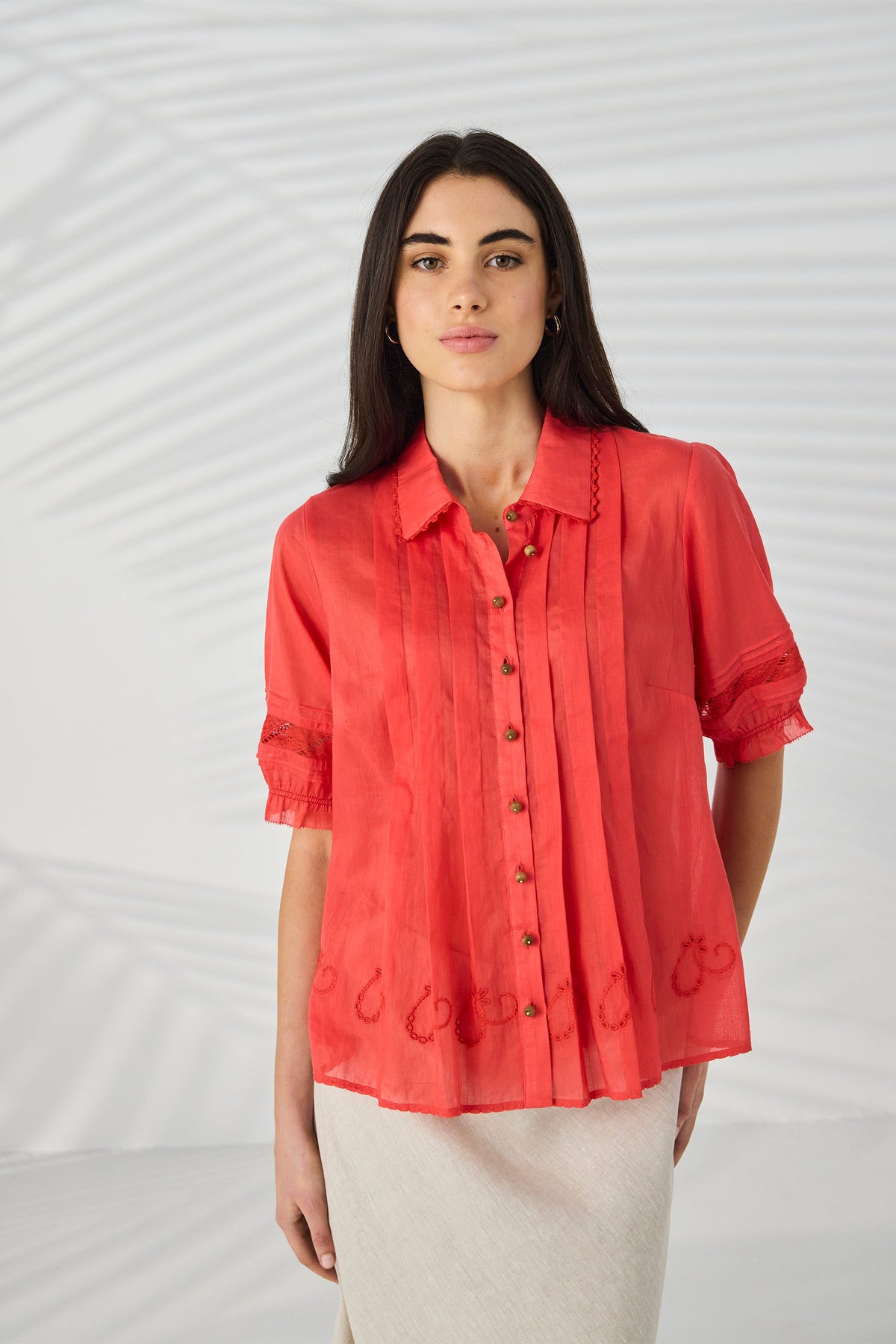 CRYSTAL SHIRT - TANGELO